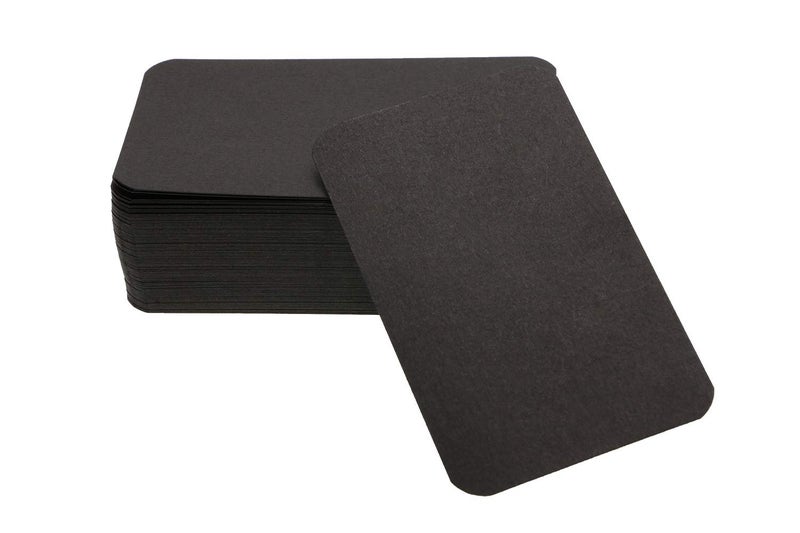 Penta Angel 100 Pcs Mini Paper Blank Gift Notes Cards DIY Craft Small Word Business Message Cards (Black) - Image 1